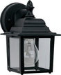 Maxim Lighting 1025BK - Builder Cast 1-Light Outdoor Wall Lantern with clear glass shade and black finish.