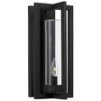 Capital Lighting 948211BK - Kent 1-Light Outdoor Wall Lantern in Black with sleek design and clear glass panels for outdoor entryways.