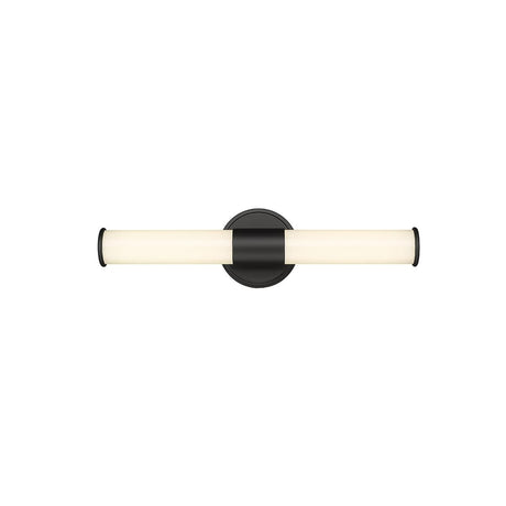 Millennium Lighting 2220-MB - Trumann 1-Light Vanity, LED Matte Black for modern decor and appliance liquidation.