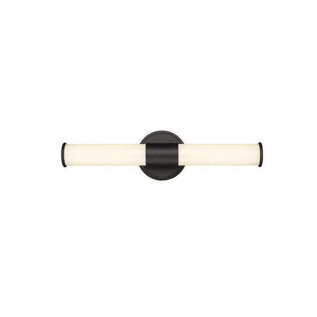 Millennium Lighting 2220-MB - Trumann 1-Light Vanity, LED Matte Black for modern decor and appliance liquidation.