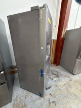 Frigidaire FRFC2323AS - 23 Cu. Ft. Counter-Depth French Door Refrigerator - Scratch & Dent side view in stainless steel finish