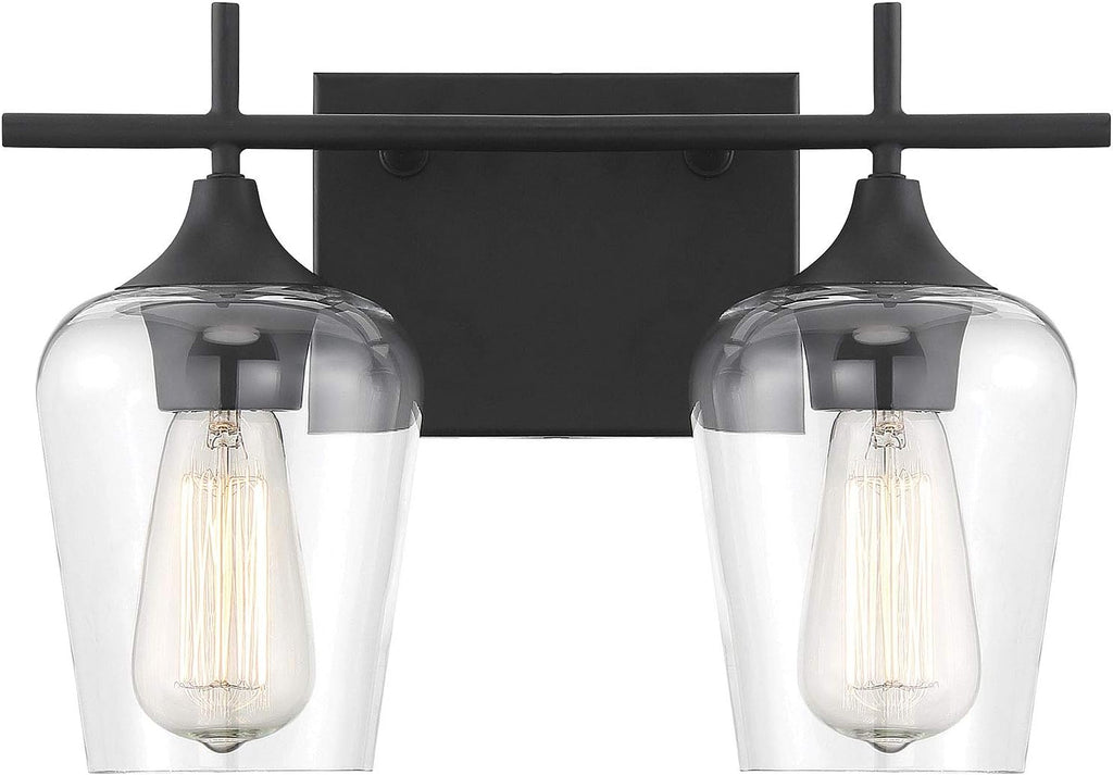 Savoy House Octave 2-Light Vanity Light Black