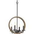 Progress Lighting P400080-020 - Fontayne 4 Light 15.75 inch Antique Bronze Chandelier Ceiling Light, Design Series.
