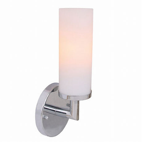 Eurofase SC-1SNE-25 - Sydney 11" Tall Wall Sconce in polished chrome with a frosted glass shade.