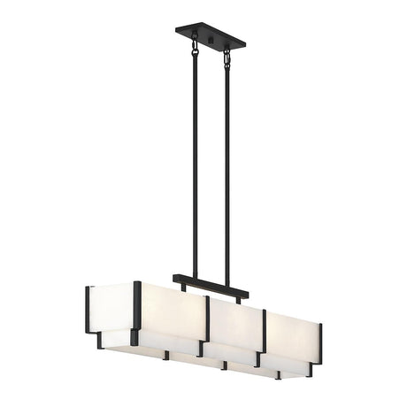 Savoy House 12330550 - Orleans 5-Light Linear Chandelier in Black Cashmere - OPEN BOX, sleek design, ample illumination, premium quality