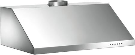 BERTAZZONI KU30PRO1X 30 Inch Wall Mount Canopy Range Hood with 600 CFM Internal Blower, Halogen Lights, Mesh Filters and Convertible to Recirculating