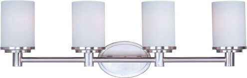 Maxim Lighting 9054SWSN - Cylinder 4-Light Bath Vanity - OPEN BOX featuring sleek design and satin nickel finish.