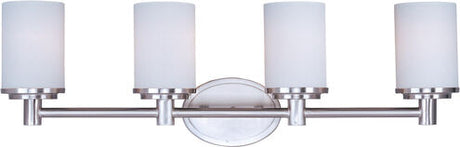 Maxim Lighting 9054SWSN - Cylinder 4-Light Bath Vanity - OPEN BOX featuring sleek design and satin nickel finish.