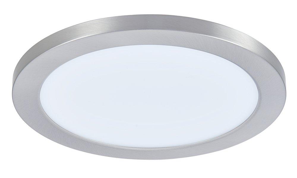 Miseno FLDL21009LEDCCTBN - 9 in. Color Selectable LED Ceiling Disk Light in Brushed Nickel (18W) – 3000K/4000K/5000K