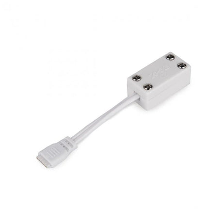 WAC Lighting LED-TC-B-2-WT - Connector for InvisiLED 24V Tape Light in White with durable design and low-profile integration.