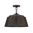 Capital Lighting 229111NG - Tybee Nordic Grey 1-Light 100W E26 Medium Ceiling Light Fixture with industrial design.