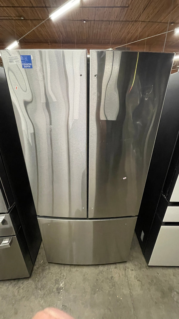 Cafe CWE19SP2NS1 33 Inch Counter Depth French Door Smart Refrigerator with 18.6 cu. ft. Capacity, Internal Water Dispenser, Ice Maker, TwinChill™ Evaporators, Temperature-Controlled Drawer, Enhanced S