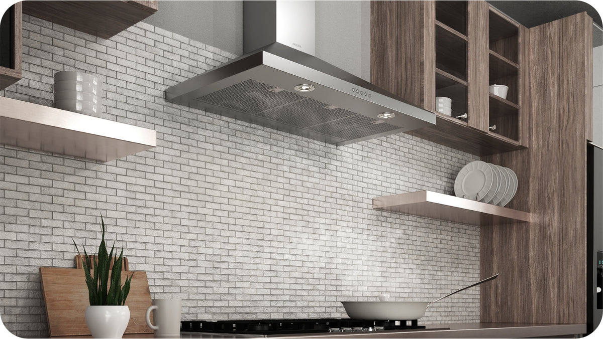 Arietta AVN430SSB Chimney Wall Mount Range Hood, 30 Inch