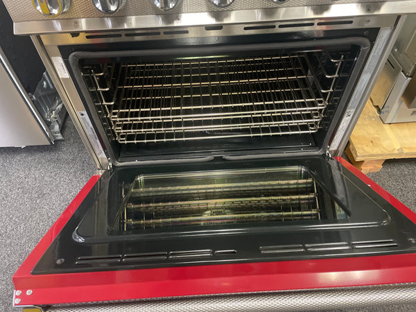 Hestan KRG365NGBG 36 Inch Freestanding Professional Gas Range with Dual-Flow Burner System, Heavy-Duty Cast-Iron Grates, CircuFlame™, PureVection™ Technology,