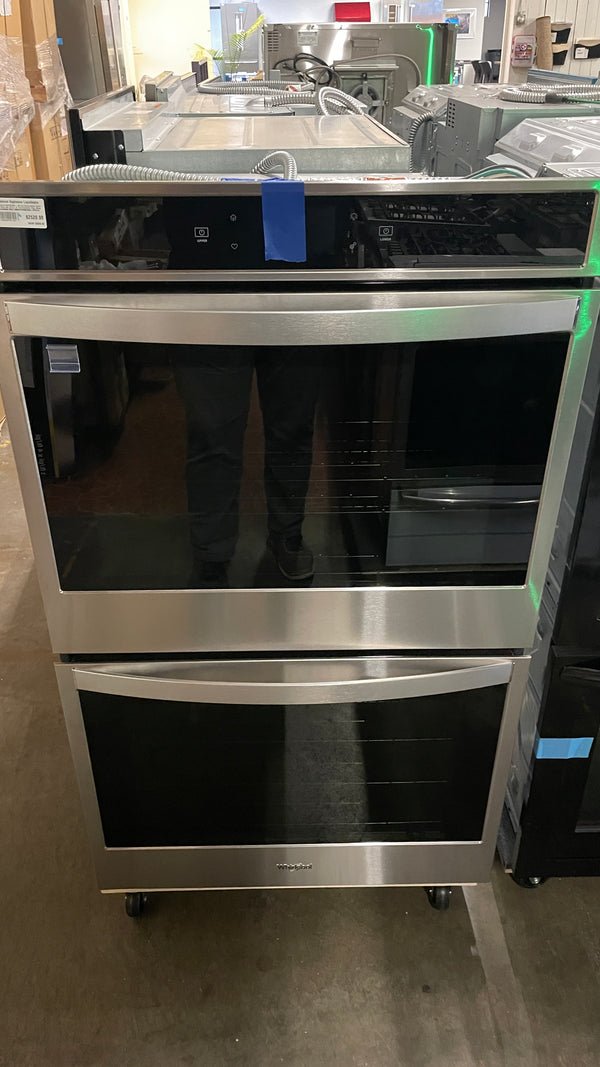 Whirlpool WOD77EC0HS - 30 Inch Double Electric Smart Wall Oven with 10.0 cu. ft. True Convection Oven, Steam Clean, Frozen Bake™, Rapid Preheat, Scan-to-Cook, Sabbath Mode, and Star K: Stainless - OPE