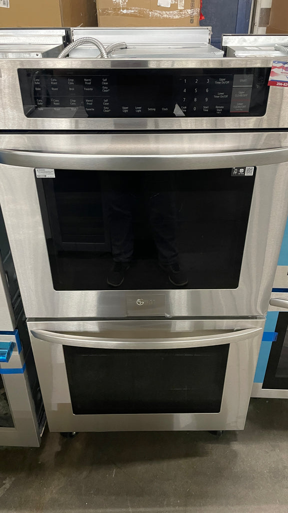 LG LWD3063ST 9.4 cu. ft. 30 in. Double Electric Wall Oven Self-Cleaning with Convection and EasyClean in Stainless Steel