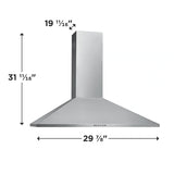 Frigidaire FHWC3055LS Range Hood, 30 Inch (Open Box / Scratch & Dent)
