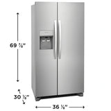 Frigidaire FRSC2333AS Side-by-Side Refrigerator (Open Box / Scratch & Dent)