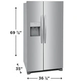 Frigidaire FRSS2623AS Side-by-Side Refrigerator (Open Box / Scratch & Dent)