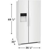 Frigidaire FRSS2623AW Side-by-Side Refrigerator (Open Box / Scratch & Dent)