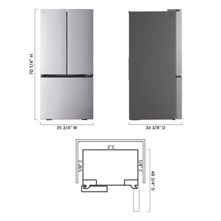 LG LRFLS3216S French Door Refrigerator (Open Box / Scratch & Dent)