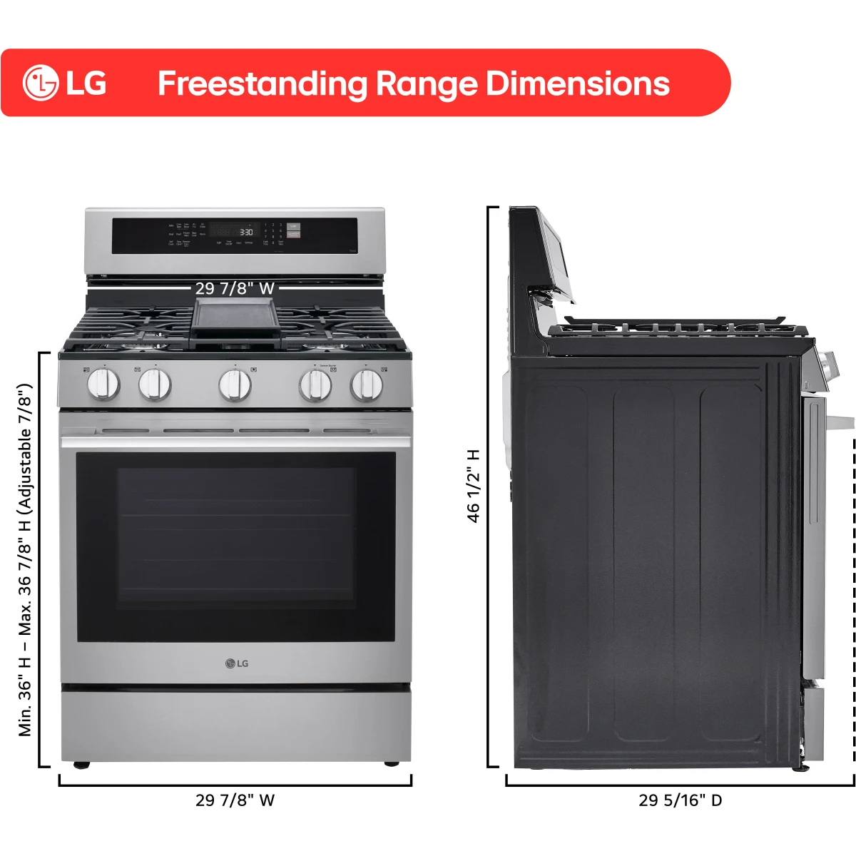 LG LRGN6325X Gas Range (Open Box / Scratch & Dent)