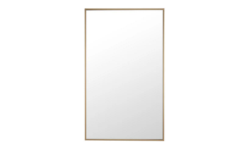 Elegant Lighting MR4075BR Metal Framed Bathroom Wall Mirror, Champagne Bronze, 24 x 40 (Open Box / Scratch & Dent)