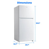 Midea MRT21D3BWW Top Freezer Refrigerator (Open-Box / Scratch & Dent)
