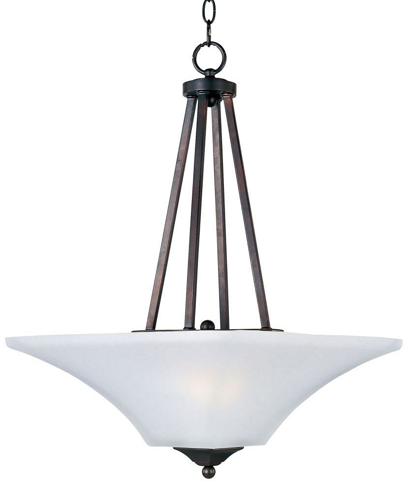 Maxim Lighting 20093FTOI - Aurora 2-Light Invert Bowl Pendant features a sleek design with brushed nickel finish.