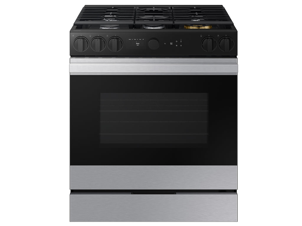 Samsung NSG6DG8500SRAA - Bespoke 6.0 Cu. Ft. Slide-In Gas Range with Air Sous Vide - Stainless Steel