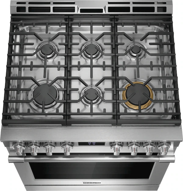 Frigidaire Professional Series PCFG3080AF 30 Inch Slide-In Gas Range with 6 Sealed Burners, 6.0 cu. ft. Convection Oven
