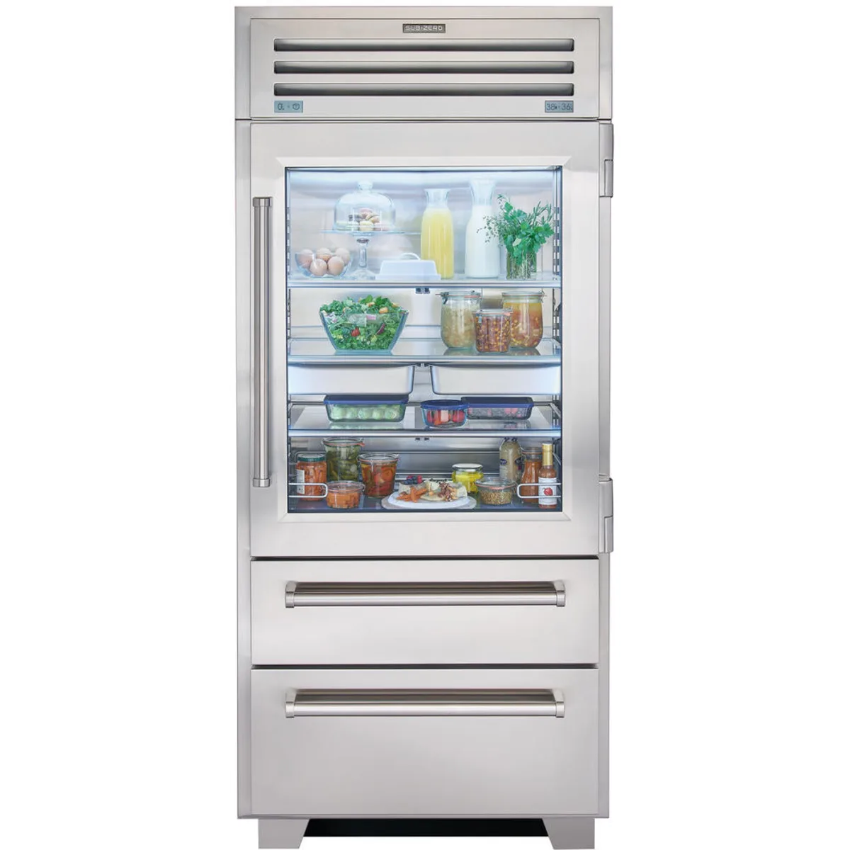 Sub-Zero PRO3650GRH Built-In Side-by-Side Refrigerator (Open Box / Scratch & Dent)