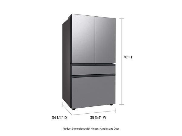 SAMSUNG Bespoke RF29BB8600QL 4-Door French Door Refrigerator (29 cu. ft.) with Beverage Center™ in Stainless Steel