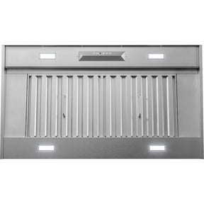 Zephyr AK9340BS - Monsoon II 40-3/8 inch Stainless Steel Range Hood Insert with lights and stainless steel finish