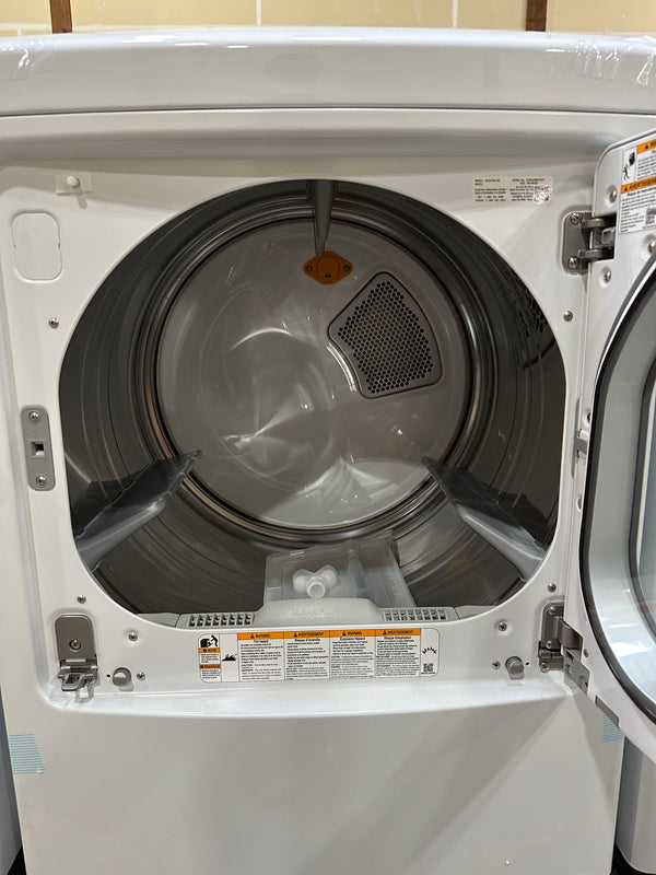 LG gas dryer interior view with TurboSteam