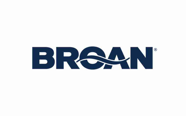 Broan logo, known for high-quality kitchen appliances and ventilation solutions for luxury homes.