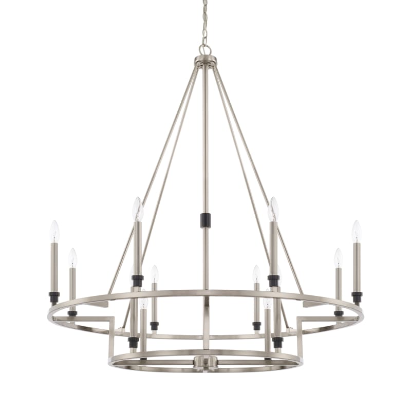 Capital Lighting 225241BT - Tux 4 Light 16 inch Black Tie Semi-Flush Mount Ceiling Light, Convertible Dual Mount.