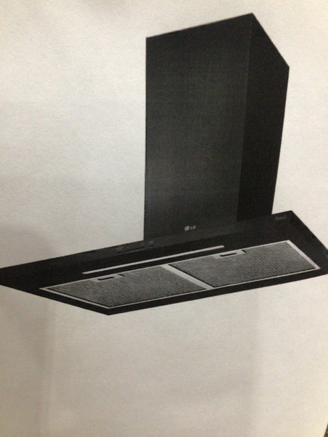 LG HCED3615D 36" Convertible Range Hood - Black stainless steel for luxury kitchen appliance sale.