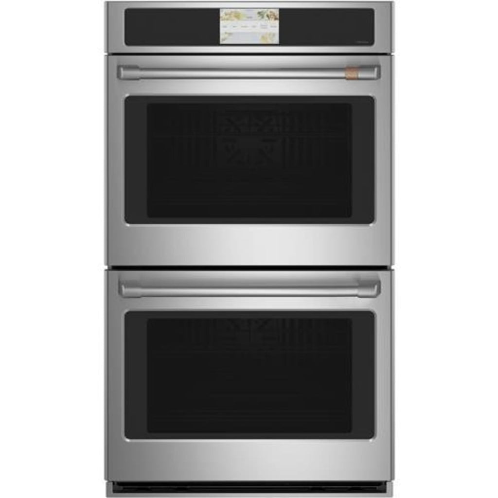 Cafe Professional Series CTD70DP2NS1 30 Inch Double Convection Smart Electric Wall Oven with 10 Cu. Ft. Total Oven Capacity, True European Convection Oven, Self-Clean, Steam Clean Option, Hot-Air Fryi
