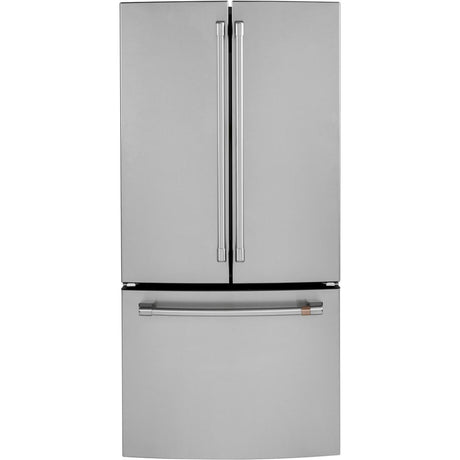 Cafe CWE19SP2NS1 33 Inch Counter Depth French Door Smart Refrigerator with 18.6 cu. ft. Capacity, Internal Water Dispenser, Ice Maker, TwinChill™ Evaporators, Temperature-Controlled Drawer, Enhanced S