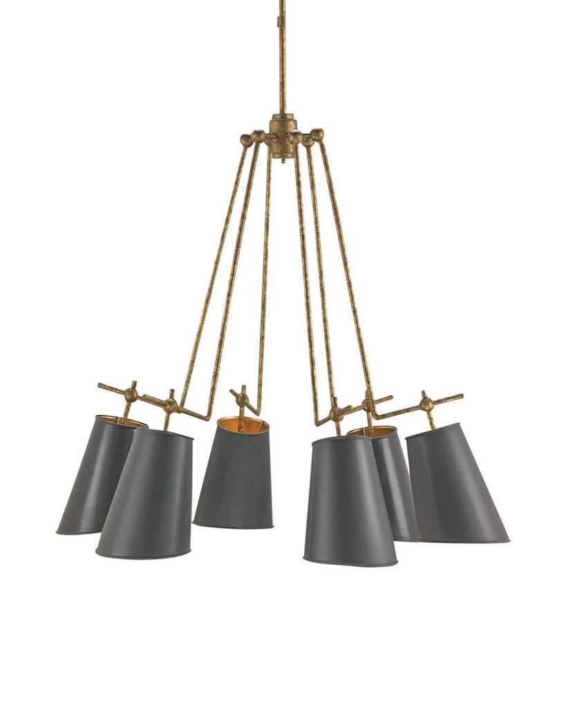 Currey and Company Jean-Louis Chandelier antique gold design