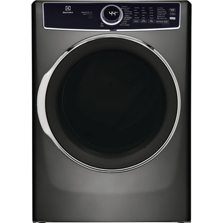 ELECTROLUX ELFG7637AT 8.0 Cu. Ft. Front Load Gas Dryer TITANIUM with sleek design and advanced moisture sensing technology.