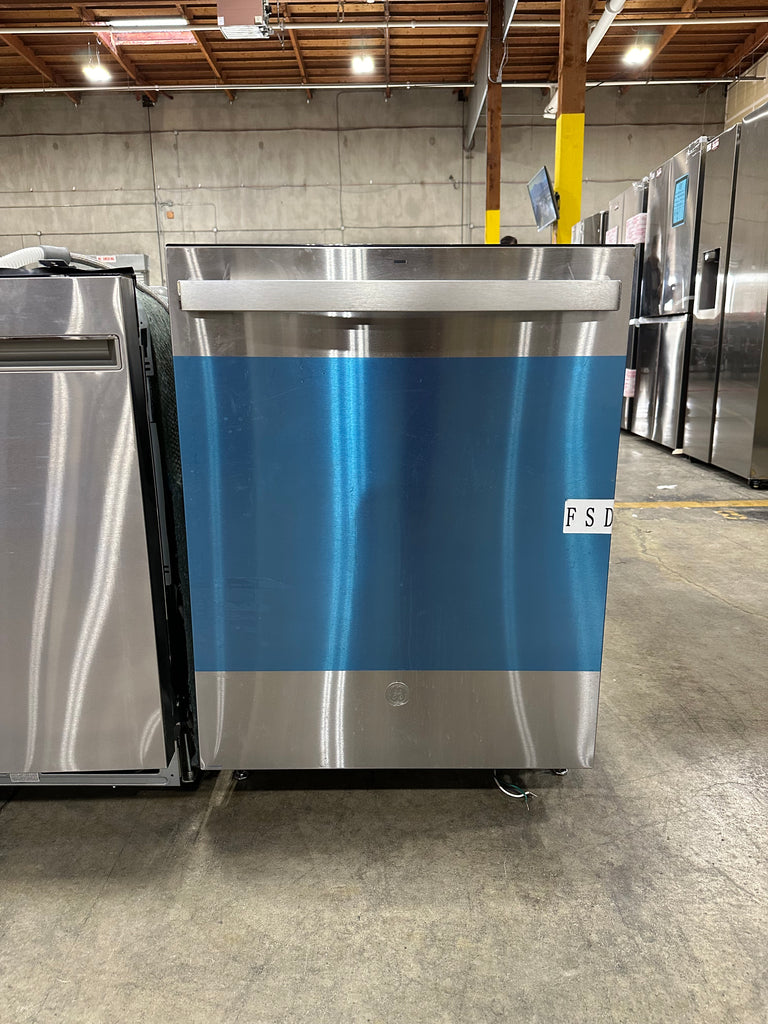 GE 24-inch dishwasher with blue front