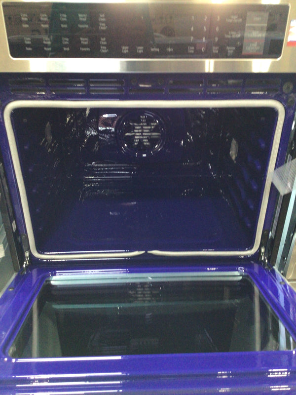 LG Wall Oven Blue Interior with Controls