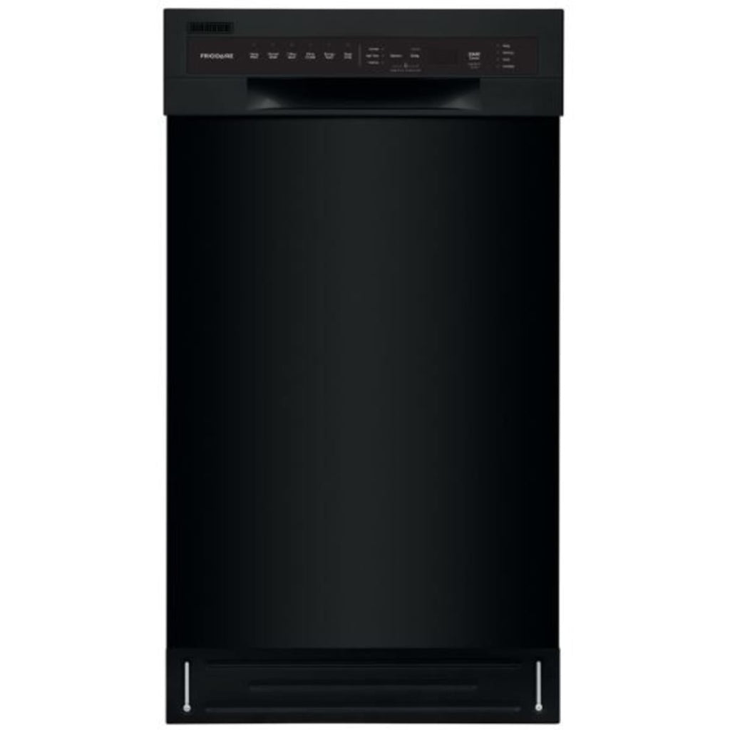 Frigidaire 18-inch black dishwasher with stainless steel tub