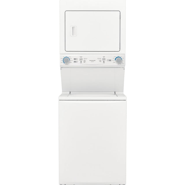 Frigidaire FLCE7522AW 27 Inch Electric Laundry Center with 3.9 Cu. Ft. Washer Capacity, 10 Wash Cycles, 5.6 cu. ft. Dryer Capacity, 6 Dry Cycles, MaxFill™ Option.