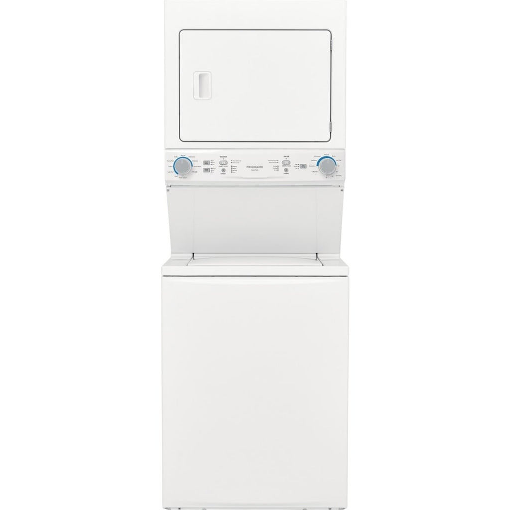 Frigidaire FLCE7522AW 27 Inch Electric Laundry Center with 3.9 Cu. Ft. Washer Capacity, 10 Wash Cycles, 5.6 cu. ft. Dryer Capacity, 6 Dry Cycles, MaxFill™ Option