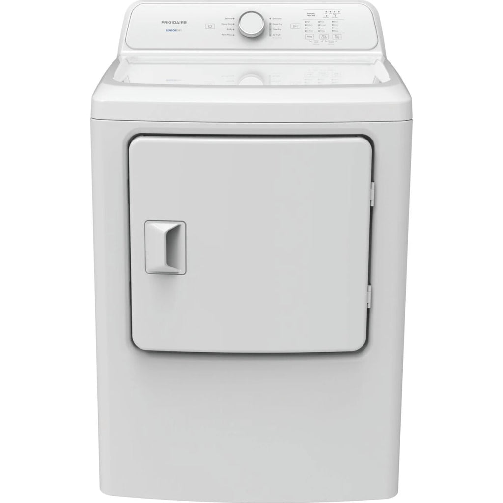 Frigidaire FLVE7000AW 27 inch Electric Dryer with 7 cu. ft. Capacity, 8 Dry Cycles, 4 Temperature Settings, Reversible Door, Wrinkle Guard, Child Lock, and SensorDry™