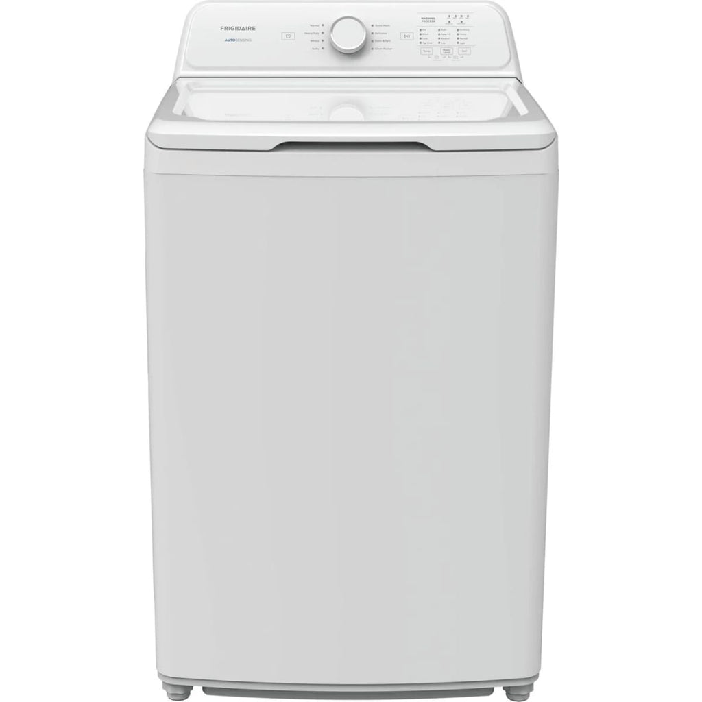 Frigidaire FLVW7000AW 25 Inch Top Load Washer with 4.1 cu ft Capacity, 8 Wash Cycles, Auto Sensing, 4 Wash Options, 4 Temperature Settings, Child Lock, and UL Listed