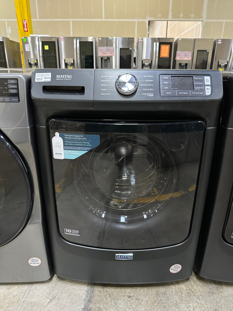 Maytag front load washer in Volcano Black